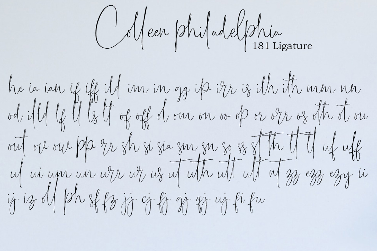 Colleen philadelphia / Handwritten, a Script Font by Khalidin.Ink