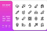 Sex Shop - Line Icons, an Icon by RudenkoArts (Thumbnail 1 of 4)