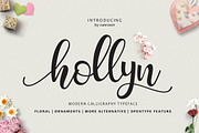 Hollyn + Extras, a Script Font by vanroem (Thumbnail 10 of 11)