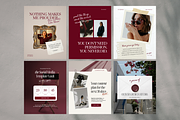 Bold & Burgundy Instagram Templates, a Social Media Template by CanvaTemplateClubCo (Thumbnail 4 of 10)