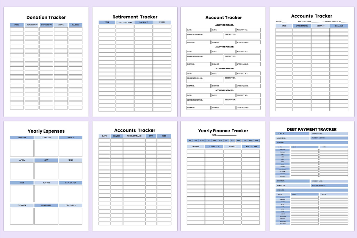 2025 Financial Planner For Canva, a Stationery Template by Shumaya (Photo 4 of 6)