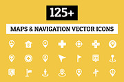 125+ Maps and Navigation Vector Icon, a Solid Icon by Creative Stall (Thumbnail 1 of 4)