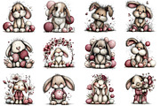Whimsical Easter Bunny Clipart, an Illustration by Dream Creation (Thumbnail 4 of 6)