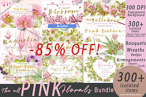 BUNDLE PINK FLOWERS-85%