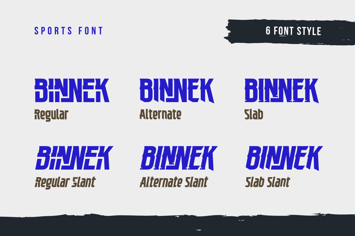 BINNEK | Athletic Font, a Font by twinstd (Photo 2 of 14)