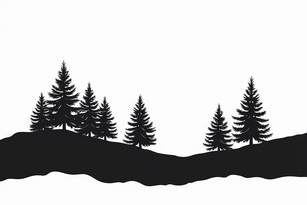 Pine Forest Silhouette Bundle, a Graphic by Creativeshirt (Photo 7 of 14)