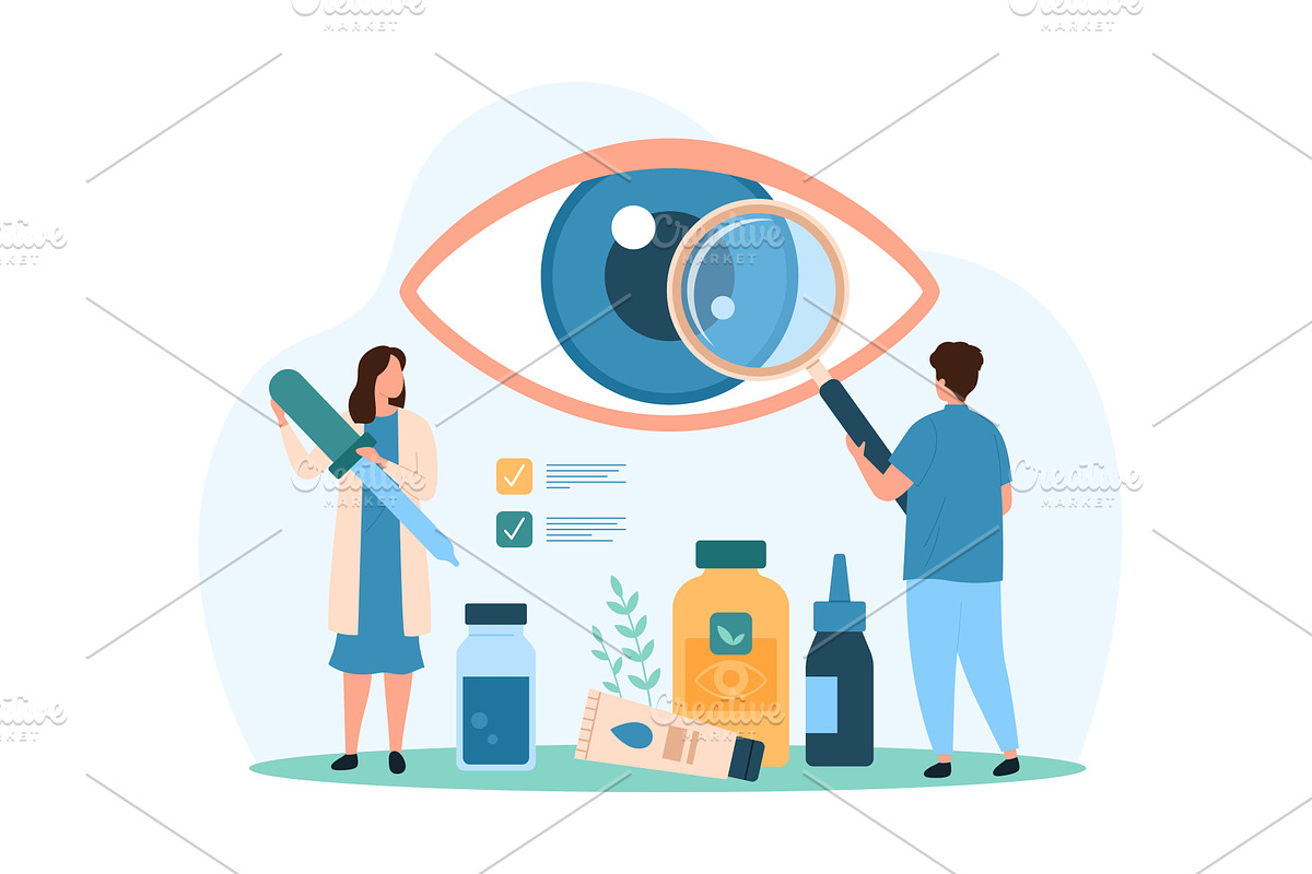 Diagnosis & medical treatment care, a Healthcare Illustration by Flashvector