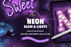 NEON GLOW AND LIGHTS FOR PROCREATE