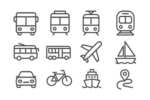 Different modes of transportation, a Transportation Illustration by ZinetroN