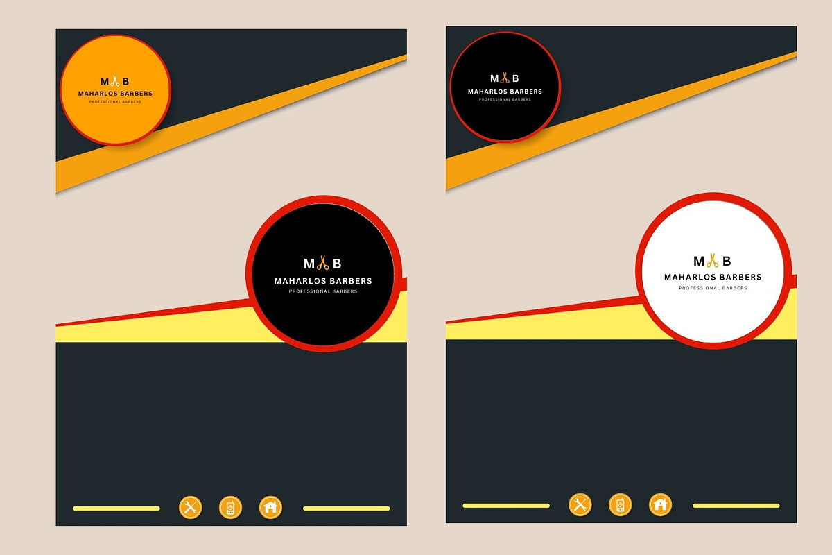 Barber Shop Brand Logo Template, a Branding & Logo Template by Mishek Munene (Photo 9 of 9)