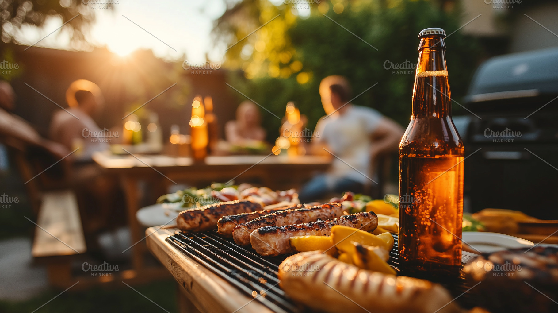 Outdoor barbecue with friends. Table, a Food & Drink Photo by MistyDay