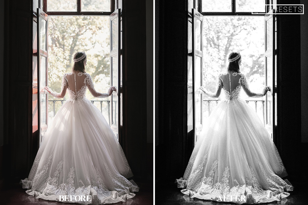 10 B&W Wedding Lightroom Presets, a Preset Add-On by MaPresets (Photo 5 of 18)