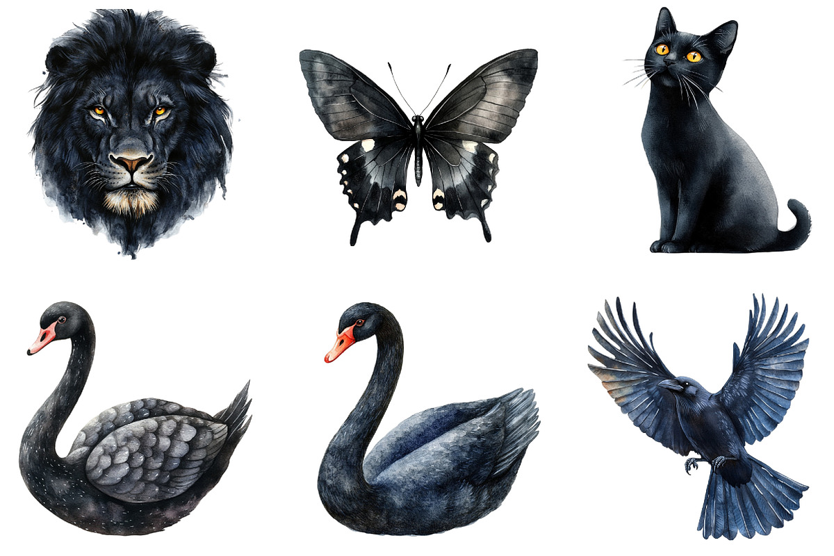 Black Animals Icon Clipart, an Illustration by DreamArtGraphic (Photo 2 of 4)