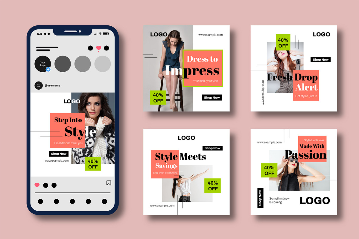 Marketing Fashion Social Media Post preview 2