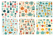 Retro Kitchen Patterns Digital Paper, a Pattern Graphic by Gloria Designed It (Thumbnail 3 of 4)
