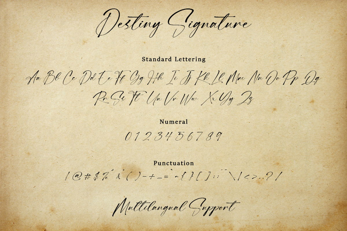 Destiny Signature | Retro Signature, a Script Font by Moove Studio (Photo 8 of 8)