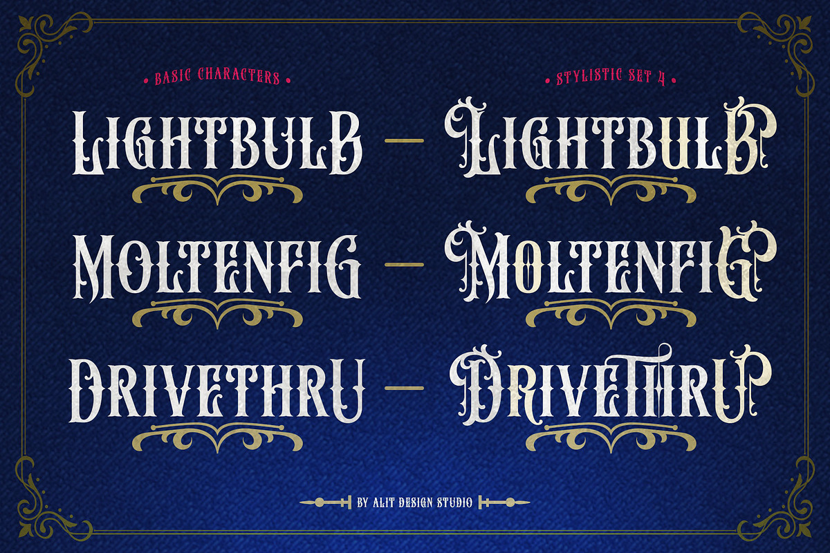 Money Brother Victorian Typeface, a Blackletter Font by alit design (Photo 9 of 20)