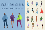 Fashion girls character, a Person Illustration by lemonoff (Thumbnail 1 of 5)