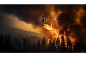 flames forest fire california ai, an Animal Photo by pikepicture