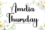 Amelia Thursday, a Handwritten Font by FreshTypeINK (Thumbnail 1 of 8)