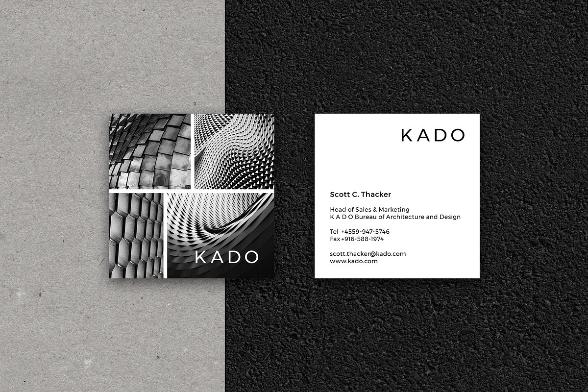 K A D O Business Cards Template, a Business Card Template by Kovy (Photo 6 of 10)