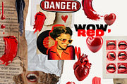 Red collage Cut out Mixed media set, an Object Graphic by 60secondsArt (Thumbnail 8 of 12)