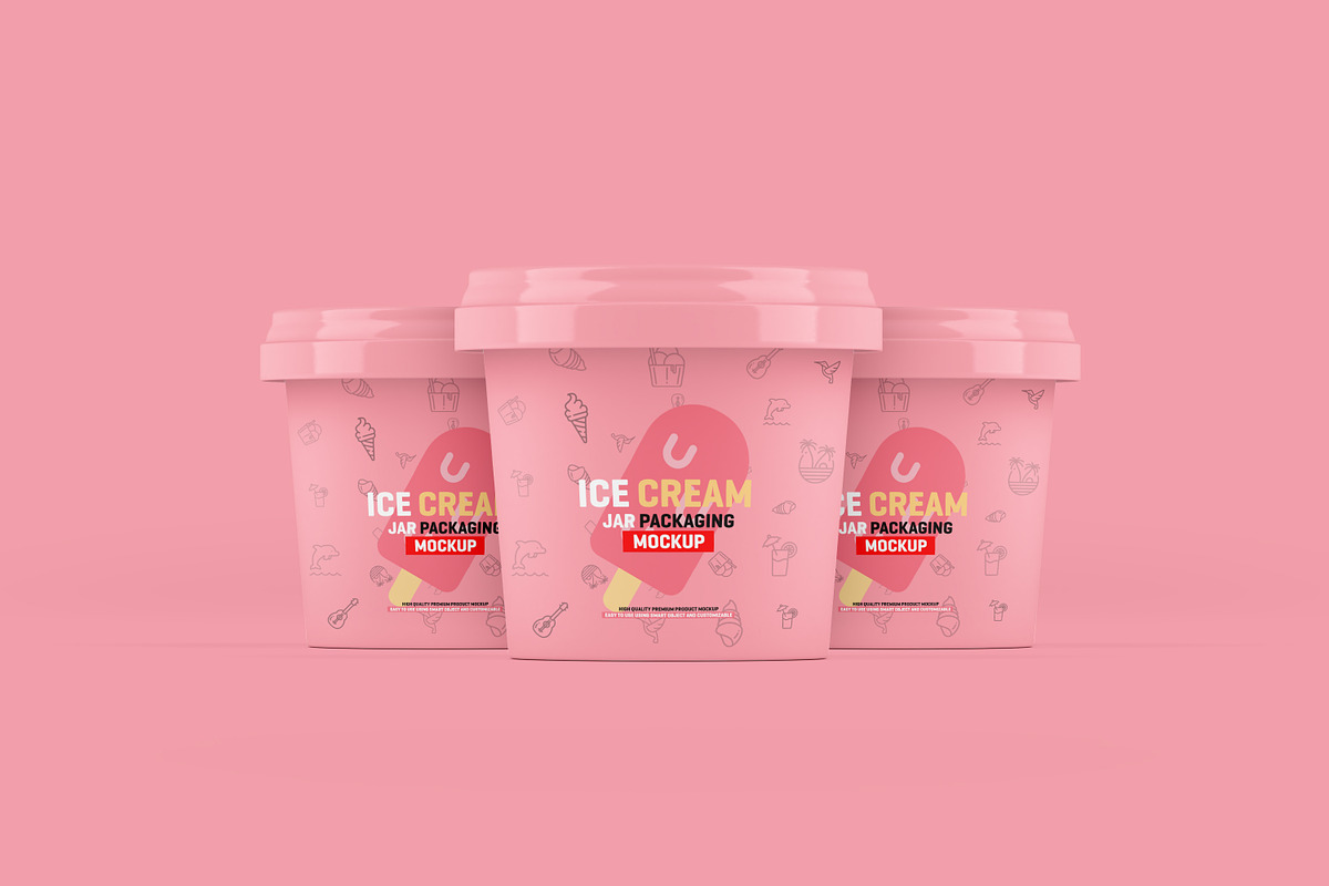 Ice Cream Jar Packaging Mockup, a Cups & Container Mockup by Toasin Studio (Photo 5 of 8)