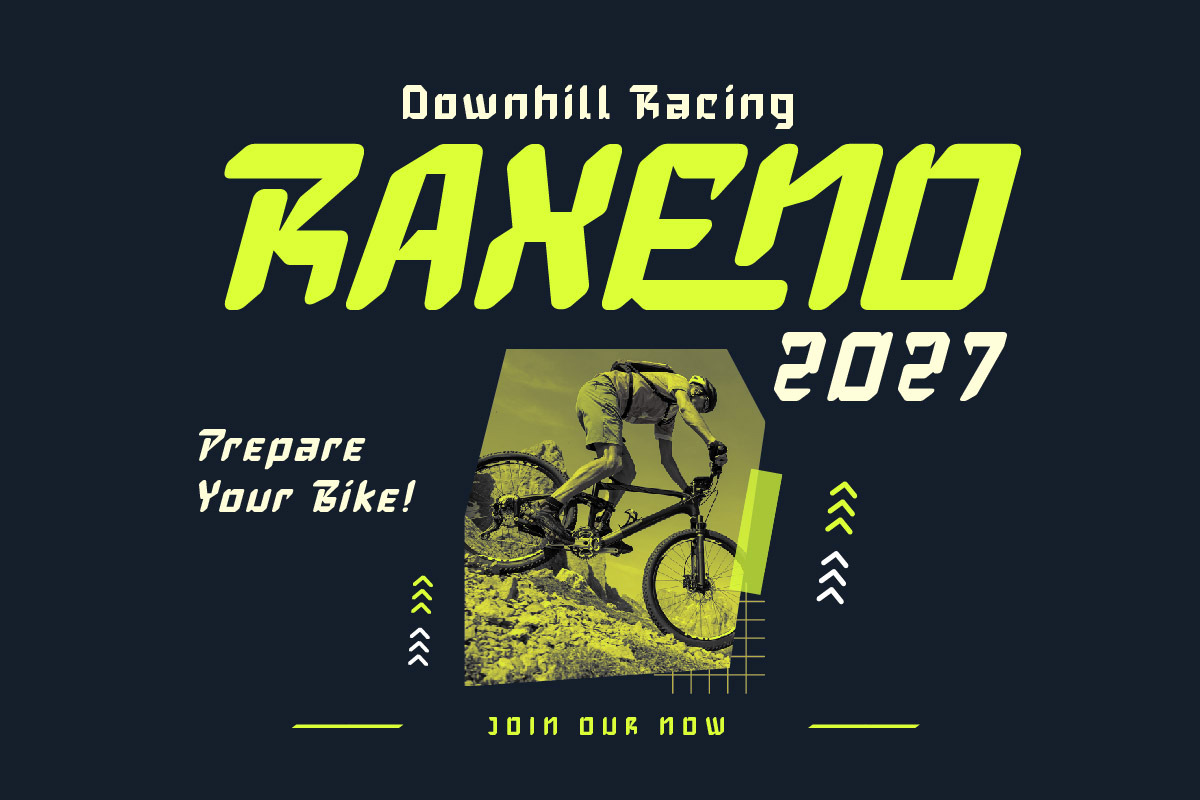 Slaxing - Sporty Display Font, a Sans Serif Font by twinstd (Photo 6 of 10)