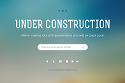 7 Under Construction Page Templates, a Landing Page Template by Prosymbols (Thumbnail 1 of 5)
