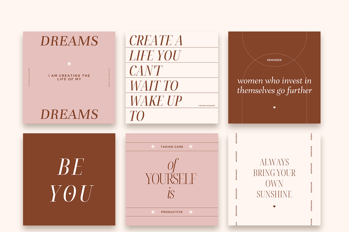 Pink Instagram Quotes, a Social Media Template by Kseniia_Design (Photo 5 of 8)