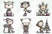 Whimsical Christmas Teddy Bear Clipa, an Illustration by Creative Art (Thumbnail 8 of 11)
