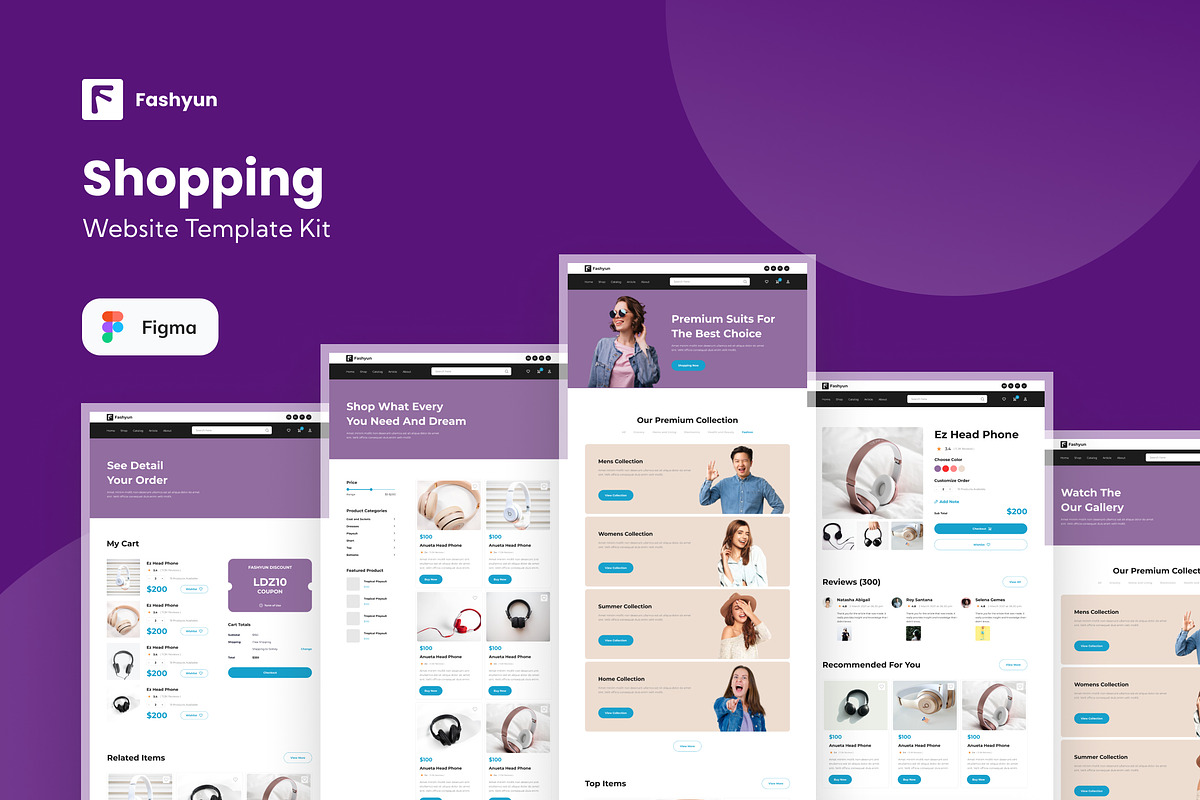 Fashyun-Shopping Website Template, an UI Kit Template by Kreativ Space (Photo 1 of 5)