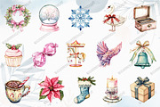 Coquette Christmas Clipart, an Illustration by designcity5 (Thumbnail 3 of 5)
