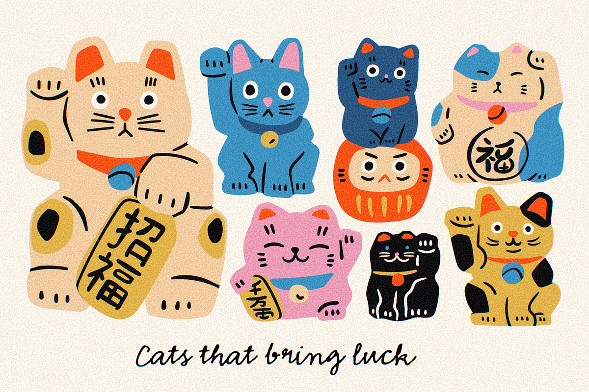 Lucky cats, an Animal Illustration by Twisted Tail (Photo 5 of 6)