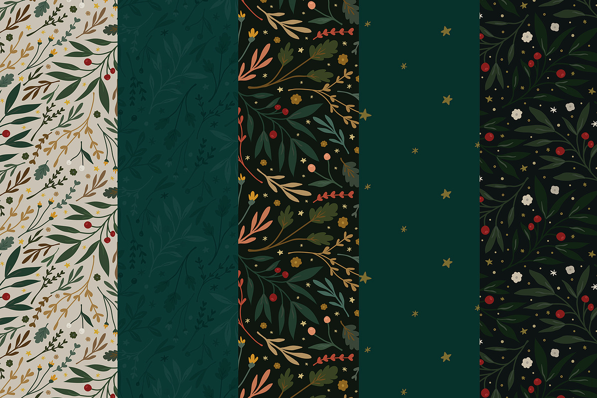 Christmas Seamless Patterns, a Pattern Graphic by Emilie Cliche (Photo 3 of 8)