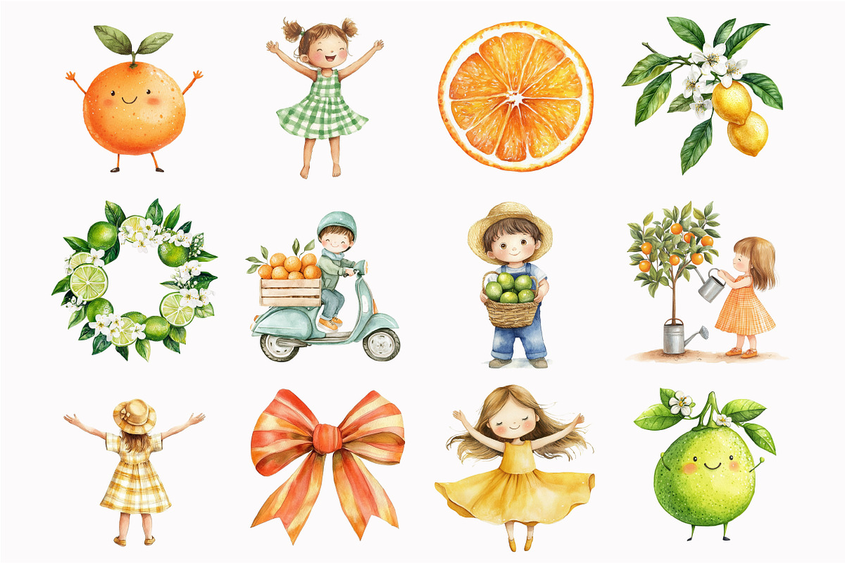 Citrus Fruit Clipart, an Illustration by Design Market (Photo 4 of 5)