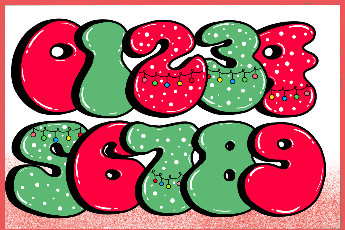 Christmas Groovy Light-PNG fonts, a Symbol Font by It me digital art (Photo 6 of 8)