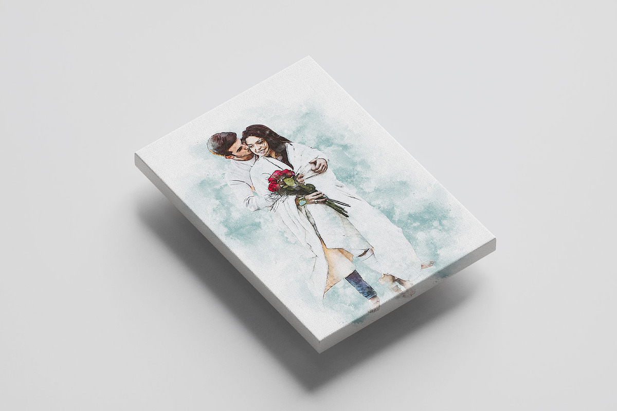 Watercolors Couple's Dreamy Painting, an Action Add-On by MRI STUDIO (Photo 6 of 26)