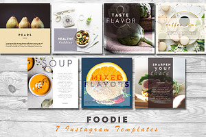 Foodie | 7 Instagram PSD Templates