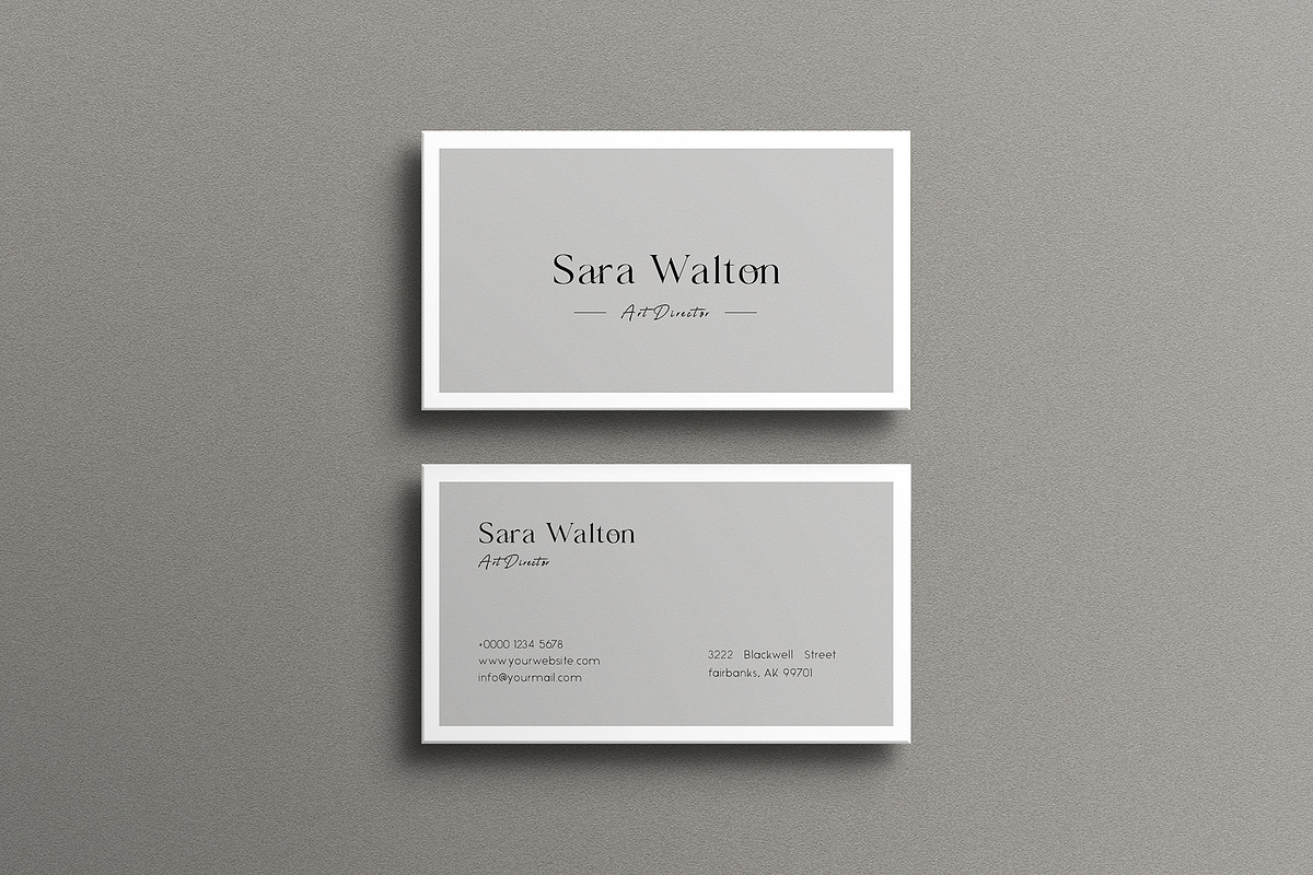 Elegant Minimal Business Card, a Business Card Template by Saman Osama (Photo 2 of 5)