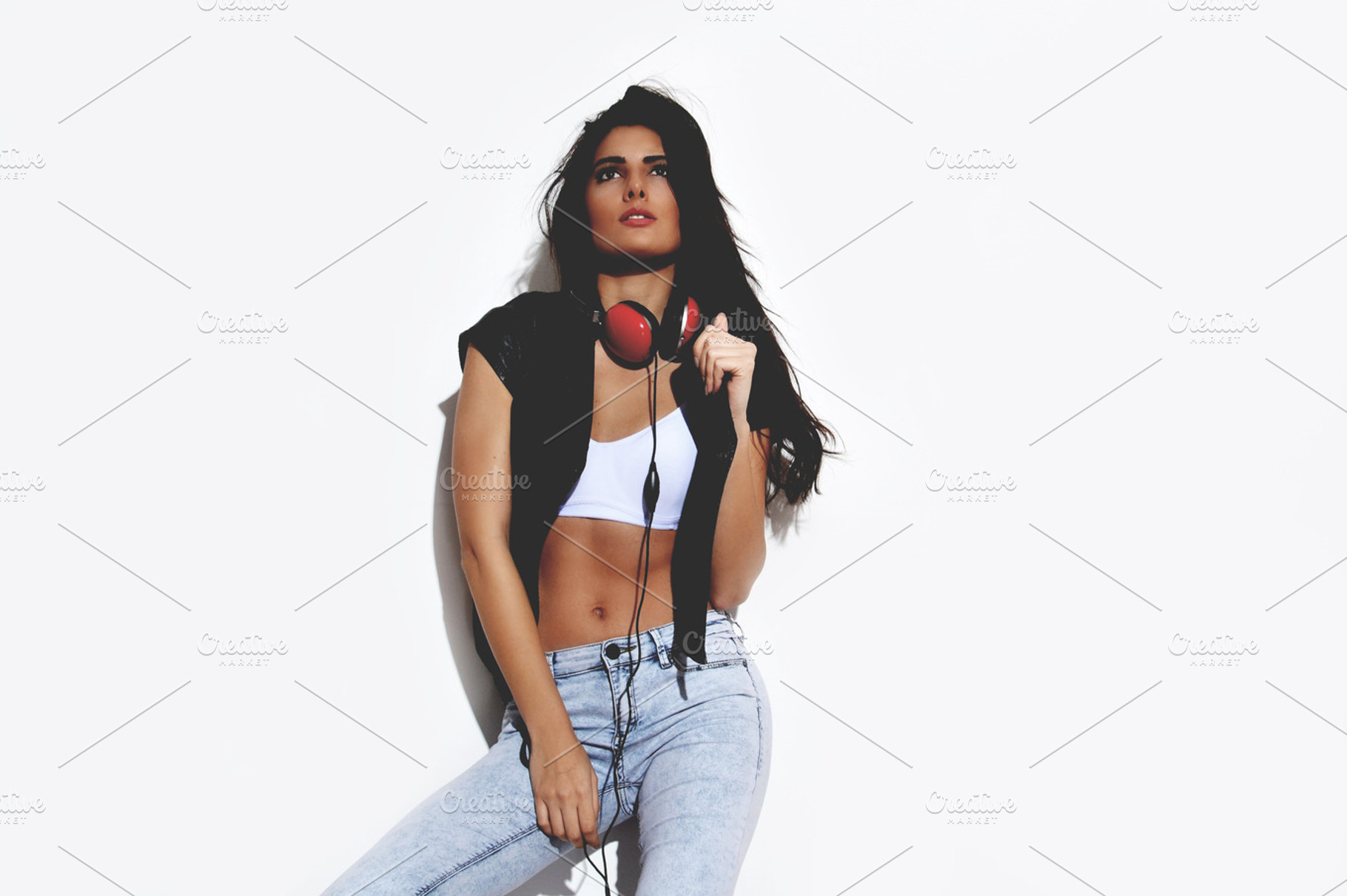 Beautiful woman in jeans