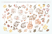 BABY AUTUMN watercolor set, a Seasonal Illustration by erasovas (Thumbnail 3 of 12)