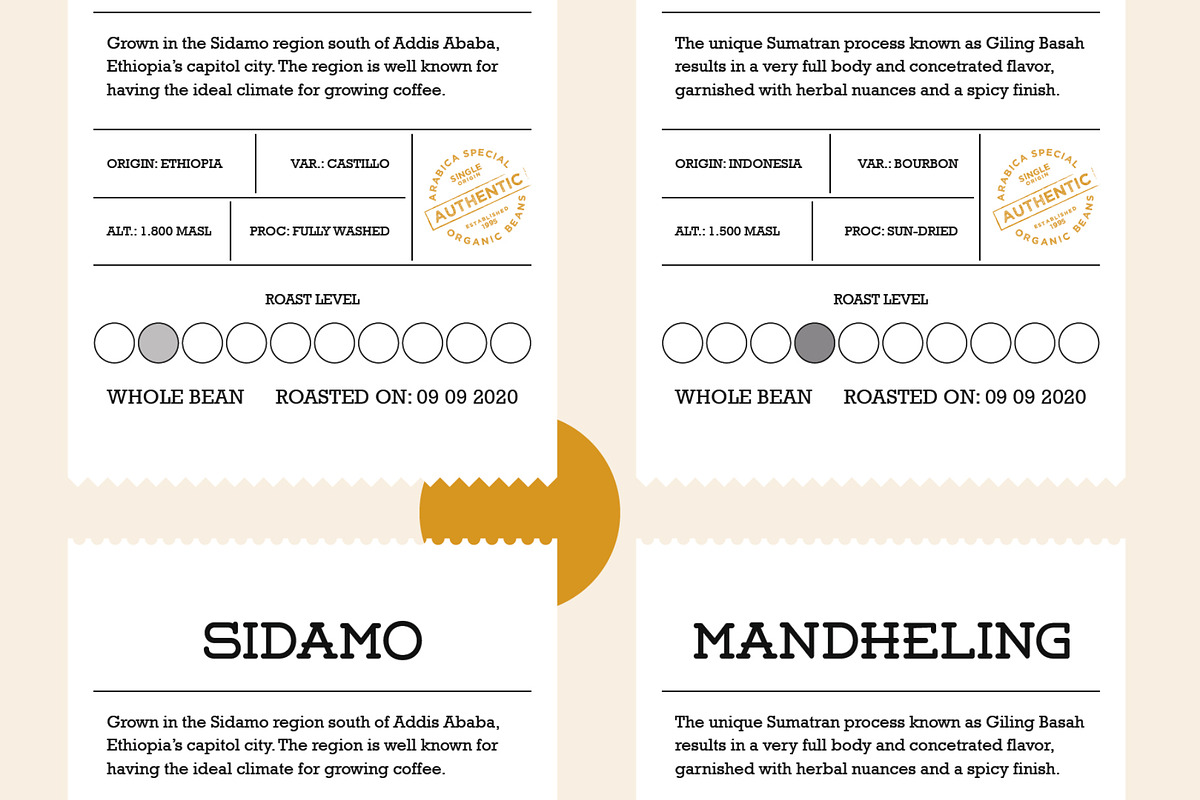 Old Zey Coffee Bag Special Duo, a Marketing Template by fisihsani (Photo 5 of 7)