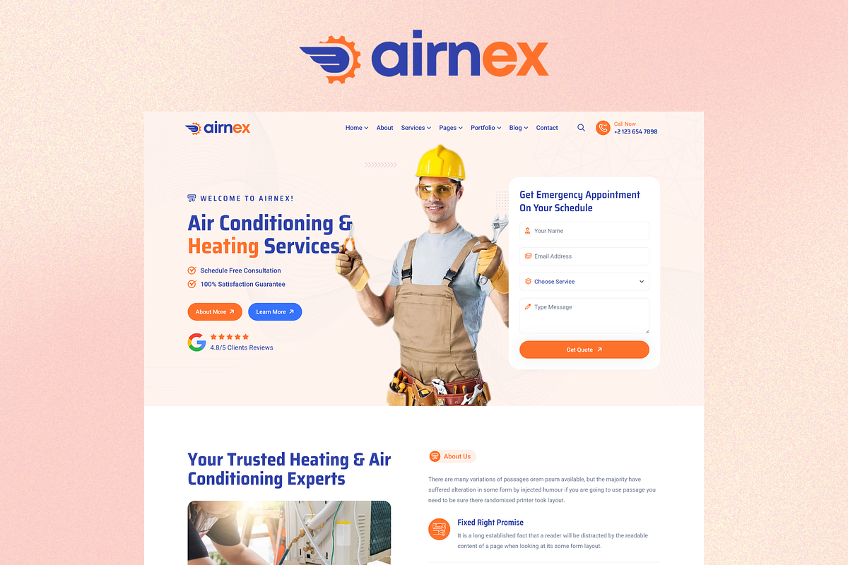 Air Conditioning WordPress Theme, a WordPress Template by youtoview (Photo 3 of 3)