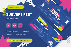 Subvert Fest - Gift Voucher, a Print Template by StreaksideStd