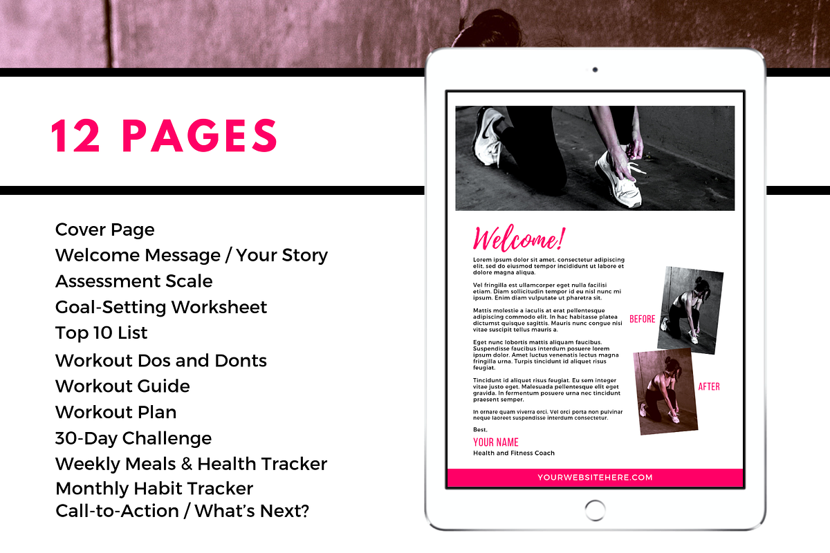 Health & Fitness Lead Magnet, a Magazine Template by ProductiveandFree (Photo 3 of 9)