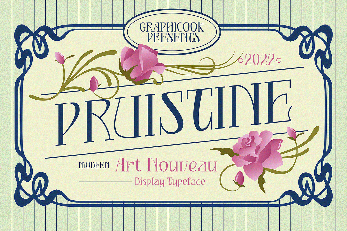 Pruistine, a Font by graphicook (Photo 1 of 12)