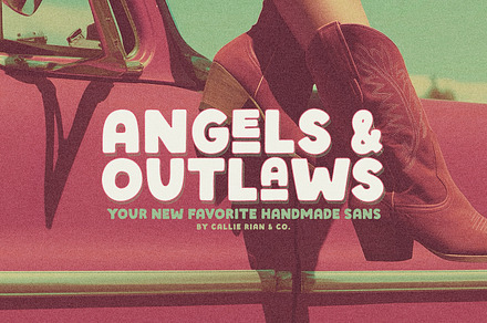 Angels & Outlaws Decorative Fonts, a Font by Callie Rian & Co.