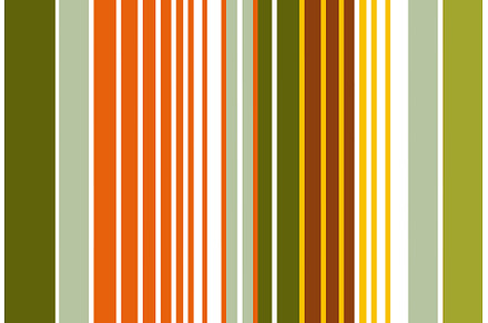 Modern Art Avocado and Orange Stripe