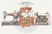Vintage Mechanical Floral, a Decorative Illustration by Artnoy (Thumbnail 3 of 18)